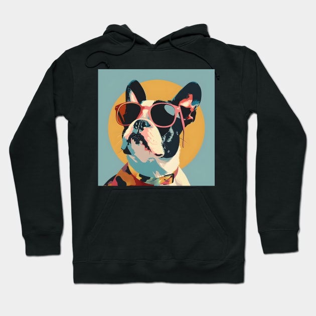 Boston Terrier in 80's Hoodie by NatashaCuteShop